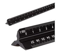 Aluminum Architectural Scale Ruler, Drafting Ruler, Precision 12" Triangular Drafting Tool with Metric Units for Architects, Engineers and Students for Blueprinting and Drafting