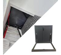 Aluminum Attic Access Hatch with Handle, Customizable Weatherproof Square Metal Door Cover for Basement, 76 x 56 cm Security Trapdoor