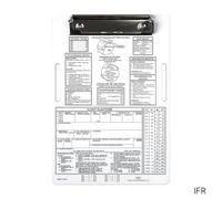 Aluminum Aviation Clipboard for Pilots Knee Board with Comfortable Elastic Band for Flight Data Recording (IFR)