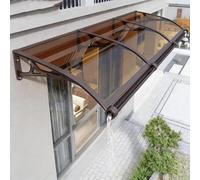 Aluminum Awning for Doors & Windows C-60x180cm Heavy-Duty Overhang Silent Operation Rain & Snow Resistant Easy InstallationBracket Load-Bearing Protection