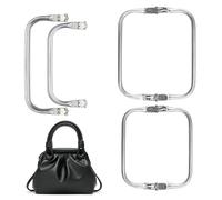 Aluminum Bag Frame, 20×9.2cm/18×8.5cm Crochet Bag Clasp U Frame, U Shaped Bag Inner Handle, Kiss Clasp Lock Frame Bag Making Supplies for DIY Bag