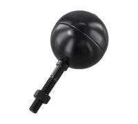 Aluminum Ball Ornament Designed for Flagpole Termination Points in Both Private and Institutional Outdoor Settings (Black)
