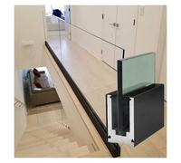 Aluminum Base Rail Standoff Clamp for 12-20mm Glass/PVC/Wood Panels 8/20/40/120in Lengths Ideal for Indoor/Outdoor Balustrades - JLXJYS