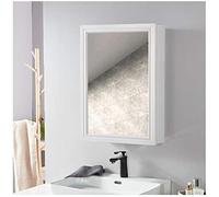 Aluminum Bathroom Mirror Cabinet Wall-Mounted Versatile 3-Tier Medizinschrank Black 6x8 Perfect for Bathroom/Living Room Storage Solutions