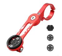 Aluminum Bicycle Computer Mount for Cateye For Garmin For Bryton with Rotating Head and Foldable Profile for Easy Transport (Red)