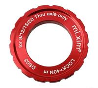 Aluminum Bicycle Mountain Bike Center Lock Cover Ring Fix for Disc Lock, 9 43g Weight, 44mm Outer Diameter (Red)