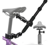 Aluminum Bike Tail Mount Kit with 43" Invisible Selfie Stick compatible with Insta360 X5-X, Bicycle Motorcycle Handlebar Clamp compatible for GoPro 13-3, Osmo Action 6-3 for Third-Person Vlogging