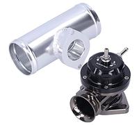 Aluminum Billet Turbo Blow Off Valve BOV - Professional Dump Valve with 2.5in Flange Pipe & 8 Discharge Ports for Racing Car, Intake Tract Pressure Relief (Black)