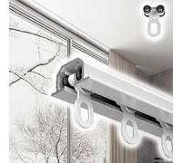 Aluminum Blackout Ceiling Curtain Track Kit - Recessed Sliding Rod for Living Room & Bedroom, Hidden Track Design for Smooth Operation and Elegant Look