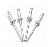 Aluminum Blind Rivets with Steel Mandrel, 100 PCS 5mm Flat Dome Head Pop Rivets for Factory Machinery, Industrial Equipment, Air Ducts, Metal Fabrication(5x18mm)