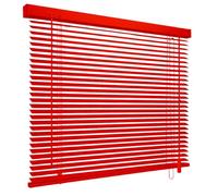 Aluminum Blinds Adjustable Venetian Window Treatment, 25mm Venetian Blinds with Tilt Control Wand, Window Covering for Home Office Bedroom or Living Room(Red)