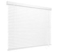 Aluminum Blinds Adjustable Venetian Window Treatment, 25mm Venetian Blinds with Tilt Control Wand, Window Covering for Home Office Bedroom or Living Room(Off White)
