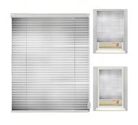 Aluminum Blinds, Horizontal Blinds, 25mm Aluminum Slats, Visibility, Light and Glare Protection, Thermal, Easy Fit, for Living Room, Bedroom, Interior Door Windows(Blue)