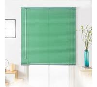 Aluminum Blinds Metal Slat Venetian Blind Horizontal Window Blinds Shades Windows Curtain Window Blinds Cordless 1"/25mm Slat Light Filtering(Green)