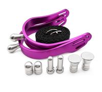 Aluminum Blunt English Spurs - 4 Replaceable Heads Nylon Straps for Adults