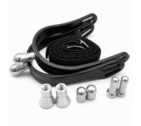 Aluminum Blunt English Spurs - 4 Replaceable Heads Nylon Straps for Adults