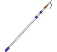 Aluminum Boat Hook - Lightweight Telescoping Floating Pushing Pole & Lifeboat Hook with Stainless Steel Hooks, Essential for Docking and Boating