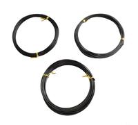 Aluminum Bonsai Styling Wire with Smooth for Minimal Bark Damage While Providing Firm Hold During Growth Adjustment (3pcs black)