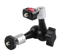 Aluminum Bracket Arm Monitor Mount With Head Adapter For DSLR Camera Shoulder Film Tools Adjustable Cold Shoe Mount For LED Lights