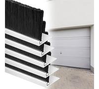 Aluminum Brush Door Sweep0.3in Thick 6in Height Ultimate Seal for Rollup Doors Cabinets Display CasesPack of 5 for Dust and Pest Protection
