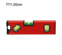 Aluminum Bubble Level Gauge for Construction and Plumbing - 0.5mm/for M for Precision with V-Groove and Cylindrical Vials, Compact Design with Polypropylene End Covers (Size: 10CM)