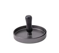 Aluminum Burger Maker Hamburg Press Circular Meat Cake Mold Beef Pancake Kitchen Tool for BBQ Grill for Baking(Black-1pcs)