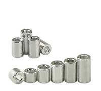 aluminum bushing, M6 Aluminum Bushing Gasket Round Hollow No Thread Standoff Spacer Extended Flat Shaft Sleeve(6.2xD15x2.5-10pcs)
