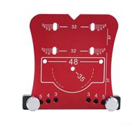 Aluminum Cabinet Door Hinge Jig, 35mm Concealed Hinge Marking Template Tool for Precise Drilling with 3mm, 4mm, 5mm, 6mm Offset, Anodized Alloy Construction for Home and Workshop,Red