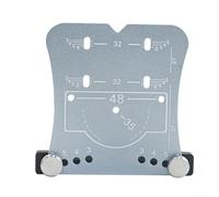 Aluminum Cabinet Door Hinge Jig, 35mm Marking Template Tool for Concealed Hinges with 3mm, 4mm, 5mm, 6mm Offset Compatibility(Silver)