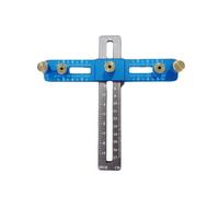 Aluminum Cabinet Jig Gadget for Drilling Alignment - 2.12 Over 3.12 Hole Spacing Foldable Portable for Kitchen Drawer Handles Door Pulls Plus Cabinet Hardware Installation(Black)