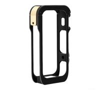 Aluminum Camera Cage for Insta360 X6 for Quick Release Aluminum | for Quick clip-on lock, tool-free install, secure fit, aluminum build, black and gold finish(X6 border)