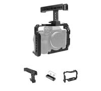 Aluminum Camera Cage Top Handle Grip Extension Frame With Cold Shoe Mount,For Sony A7m4 A7R4 DSLR Photo Video Stabilizer(Cage w Top Handle)
