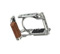 Aluminum Camera Frame Offering Wood Handle for ZR Cold Shoe Mount for Easy Attachment of External Gear Wood Handle Mount