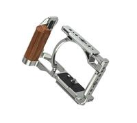 Aluminum Camera Frame Offering Wood Handle for ZR Cold Shoe Mount for Easy Attachment of External Gear Tripod Mount