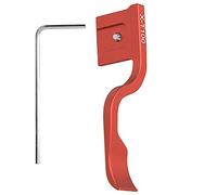 Aluminum Camera Grip, Aluminum Alloy Thumb Rest Hand Replacement for Fuji XT100 Mirrorless Camera (Black) (Red)