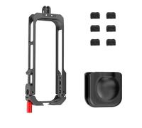 Aluminum Camera Vertical Cage Lens Cover for 360 Camera Enhances Grip Double Cold Shoe Mounting Slot