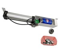 Aluminum Can Crusher, Heavy Duty Pneumatic Cylinder Soda Beer Can Crusher, Eco-Friendly Recycling Tool (Push Button Valve Style)