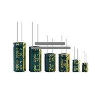 Aluminum Capacitor 6.3V 10V 16V 25V 35V 63V 100V 250V 450V 10UF 330UF 470UF 680UF 820UF 1500UF 4700UF High Frequency Low(25V10UF 50PCS)