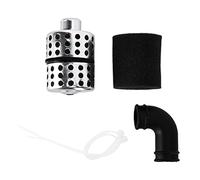 Aluminum Capped RC Air Filter, Aluminum Alloy Air Filter for 1/8 Nitro Power Engine, High - Flow Performance Air Filter with Water - Absorbent Sponge and Rubber Hose, Easy Install