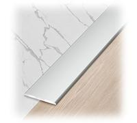 Aluminum Carpet Cover Threshold Transition Strip Floor Edging Trim Strip, Threshold Seam Cover Strip(Silver,60.0mm/2.4in)