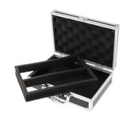 Aluminum Carrying Case with Handle 23x16x7.2cm, Hard Shell Audio Equipment Case for Live, Portable Mic Case for Transport