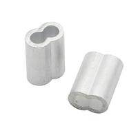 Aluminum Casing Collar M1.0 M1.2 M1.5 M2 M3 M5 M6 M8 Wire Rope Ferrule Cable Ties Crimp Stell Chuck Jacket 8-Shaped Double Hole (Size : 1pcs M12)