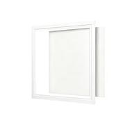 Aluminum Ceiling Access Panel with Detachable Galvanized Tray - Push to Open Matte White Drop Ceiling Access Door, Seamless Welded Frame, 6x6 to 24x24 Inches White 50×50 cm