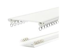 Aluminum Ceiling Curtain Rail, Ultra-Slim Room Divider & Shower Curtain Poles for Living Room, Balcony, Office, 1-10m, White, Size: 220cm - Versatile & Stylish Solution