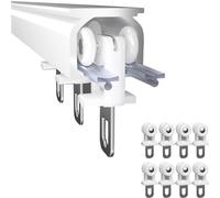 Aluminum Ceiling Curtain Track 2m 6.5ft White Metal Rail for Ceiling Mounted Drapes Perfect for Home & Office Easy Installation & Stylish Design