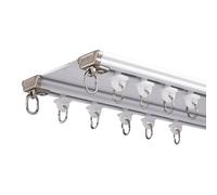 Aluminum Ceiling Curtain Track 4.8m Double Curtain Rail for Room Divider White Ceiling Mounted Adjustable Length 1m 6m