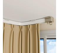 Aluminum Ceiling Curtain Track, Adjustable Length Ceiling/Wall Mount Curtain Rail System For Grommet/Pleated Drape, RV Ceiling Track(Top a,300cm/9.8ft/118in)
