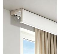 Aluminum Ceiling Curtain Track box Set Ceiling/Wall Mount Room Divider Single Curtain Rail System Silent pulley for Living Room, Bedroom(Top-mounted,5.4m/17.7ft)