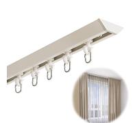 Aluminum Ceiling Curtain Track, Sliding Curtain Track,Straight Curtain Track, RV Curtain Track, Curtain Track Top Mounted For Curtains,Room Divider, Shower Curtain Black ( Color : White , Size : 3.9M