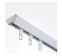 Aluminum Ceiling Mounted Sliding Track System 2m Straight Rail Room Divider for Privacy Ideal for Commercial Spaces Bay Windows & Bathrooms White Finish